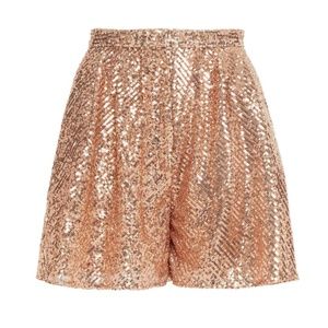 NWT MAJE Paillette pleated sequined tulle shorts Size FR 40/ US 8
